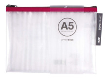 Apli Sobres Porta-Todo de Goma Eva Transparente - TamaÃ±o A5 (235x175mm) - Suaves, Resistentes y Duraderos - Cierre de Cremaller