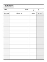 Apli Talonario Camarero 1/8 Duplicado Natural - Ideal para Restaurantes y Bares - 88 Hojas - Numeracion Consecutiva - TamaÃ±o Co