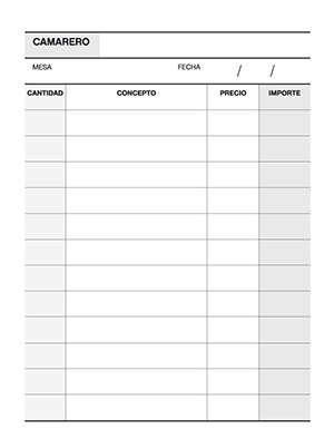 Apli Talonario Camarero 1/8 Duplicado Natural - Ideal para Restaurantes y Bares - 88 Hojas - Numeracion Consecutiva - TamaÃ±o Co