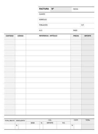 Apli Talonario Factura 1/4 Natural Triplicado A-65 - Papel Autocopiativo - 3 Copias - Numeracion Secuencial - Tamaño Compacto - Natural