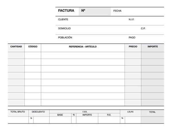 Apli Talonario Factura 1/8 Apaisado Duplicado A-67 - Papel Autocopiativo - 50 Juegos por Talonario - Numeracion Secuencial - Bla