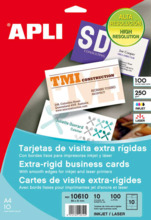 Apli Tarjetas de Visita Cantos Rectos Mate 250g 10 Hojas