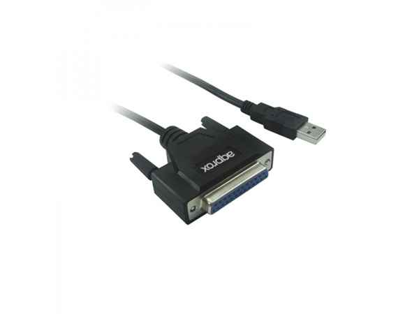 Approx Cable Adaptador de USB a Paralelo - Envía Trabajos a la Impresora - Soporta datos bidireccionales - Velocidad hasta 12Mbp