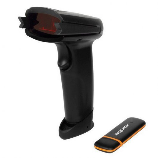 Approx Lector de Codigos de Barras Inalambrico - Indicador LED - Anchura Maxima de Escaneo 67 cm - Autonomia hasta 30h