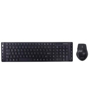 Approx Pack Inalambrico USB Teclado Multimedia + Raton 1600dpi 5 Botones - Uso Diestro - Color Negro