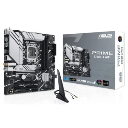 Asus Prime B760M-A WiFi Placa Base Intel LGA1700 4x DDR5 - HDMI, M.2, PCIe4.0, 4x Sata III, USB 3.2, MicroATX
