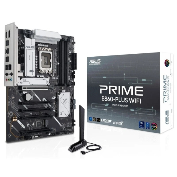 Asus Prime B860M-PLUS WIFI Placa Base LGA 1851 - WiFi, Bluetooth, 4x DDR5, 2x M2, 4x SATA III, PCIe 4.0, 5.0, USB 2.0, 3.2, USB-