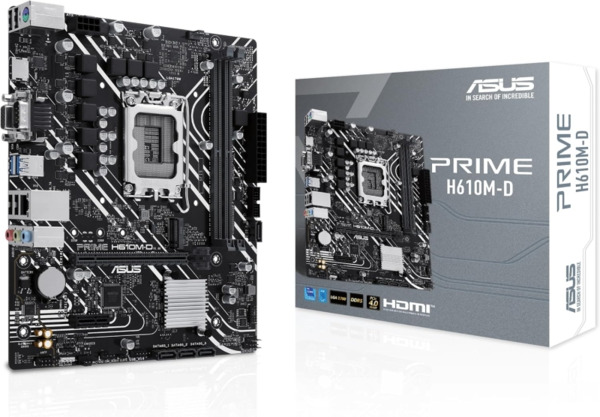 Asus Prime H610M-D Placa Base Intel1700 2x DDR5 - HDMI, M.2, PCIe3.0, 4x Sata III, USB 3.2, MicroATX