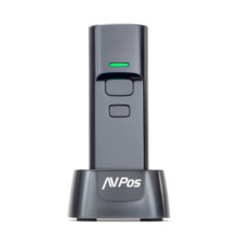 AVPos BT03 Lector de Codigos Portatil - CÃ³digos 1D, 2D y QR - USB, Wireless 2.4 y Bluetooth - 1100mAh - Base Incluida - Color N