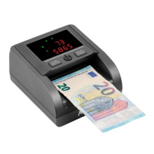 AVPos Contador/Detector de Billetes AVP-DT25G - Cuenta Cantidad de Billetes y Valor Total - Libras y Euros - Alta Velocidad de C