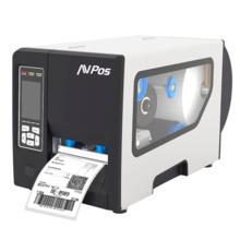 AVPos E1 Impresora Termica Etiquetas Industrial - Velocidad 203mm/s - Resolucion 300 DPI - USB, Serie y LAN - Color Blanco-Negro