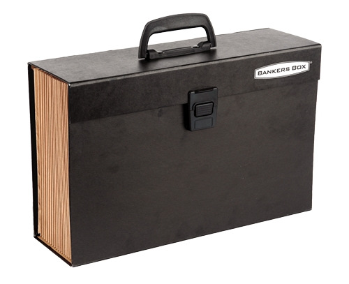 Bankers Box Maletin Archivador Resistente - 19 Secciones para Documentos - Cierre de Seguridad con Clik - Estructura Plastificad