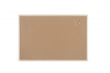 Bi-Office Tablero de Corcho Doble Cara 900x600mm Marco Natural