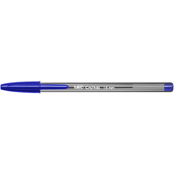 Bic Cristal Large Boligrafo de Bola - Punta Gruesa de 1.6mm - Trazo de 0.60mm - Tinta con Base de Aceite - Translucido - Color A