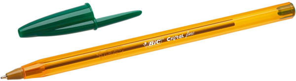 Bic Cristal Original Fine Boligrafo de Bola - Punta Redonda de 0.8mm - Trazo de 0.30mm - Tinta con Base de Aceite - Translucido