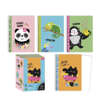 Bismark Animals Libreta Grapada A5 32 Hojas Lisas - Portada con DiseÃ±os de Animales - Tacto Soft - 4 DiseÃ±os Diferentes