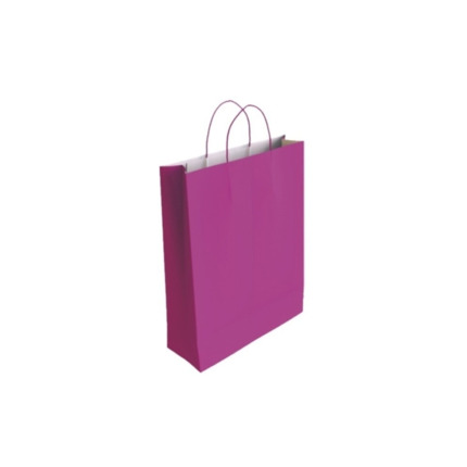 Bismark Bolsa de Papel Celulosa - Medidas 32x10x24cm - Color Fucsia
