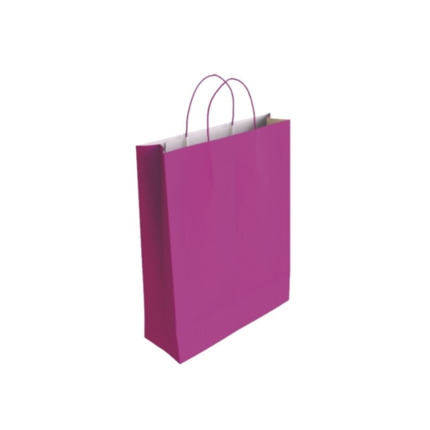 Bismark Bolsa de Papel Celulosa - Medidas 37x12x27cm - Color Fucsia