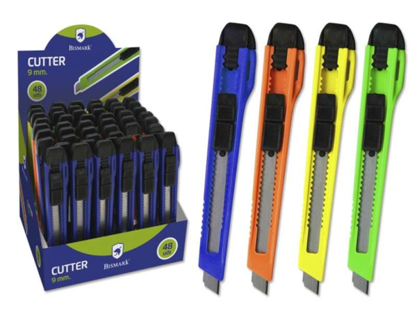 Bismark Cutter PequeÃ±o con Cuchilla de Acero - Sistema de Bloqueo - Retractable e Intercambiable - Colores Surtidos