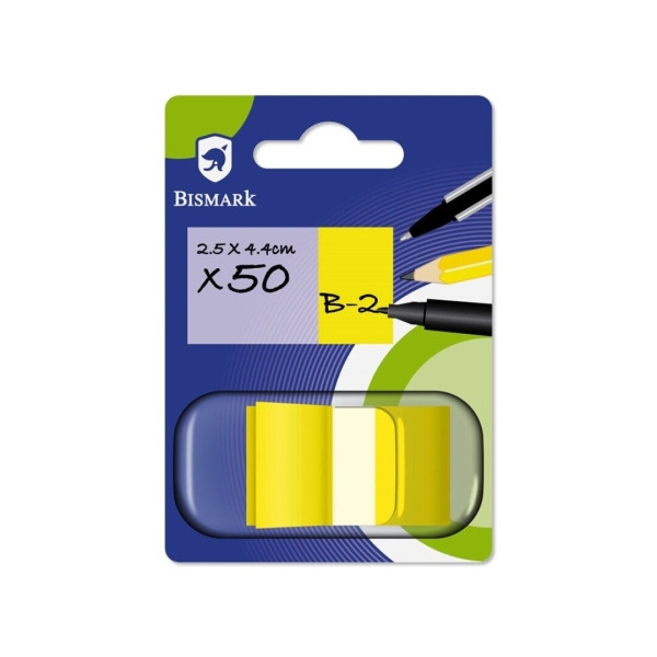 Bismark Dispensador con 50 Marcadores Reposicionables 44 x 25mm - Para Marcar, SeÃ±alar o Destacar Informacion - Color Amarillo
