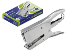 Bismark Grapadora de Tenaza Cromada - Capacidad de Grapado 40 Hojas - DiseÃ±o Ergonomico - Alta Durabilidad - Color Plata