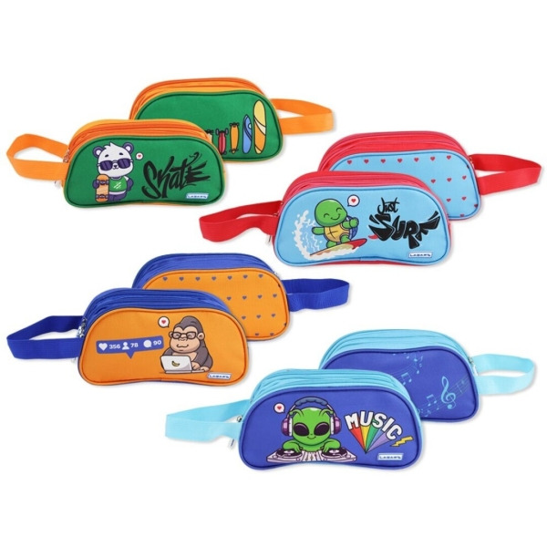 Bismark Lovely Animals Portatodo Ovalado a 2 Colores - 3 Compartimentos - 4 DiseÃ±os Diferentes