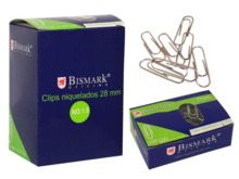 Bismark Pack de 100 Clips NÂº1.5 28mm - Niquelados