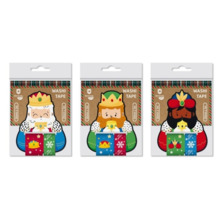 Bismark Pack de 2 Rollos de Cinta Washi-Tape NavideÃ±a para Regalos - Tematica Reyes Magos - Medidas 20mmx3m y 30mmx3m - 3 DiseÃ