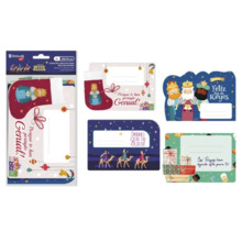 Bismark Pack de 4 Etiquetas Grandes Adhesivas para Regalos - Tematica Reyes Magos - DiseÃ±os Surtidos - Espacio para Escribir
