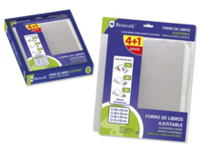 Bismark Pack de 5 Forros para Libros 290mm de Polipropileno - Solapa Ajustable - Facil Forrado en 3 Pasos - Sin Necesidad de Cor