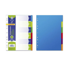 Bismark Pack de 6 Separadores - TamaÃ±o A4 - Extragruesos - Fabricado en Polipropileno - Colores Surtidos