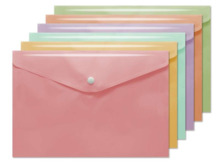 Bismark Sobre Portadocumentos A4 - Cierre de Broche - Fabricado en Polipropileno - Colores Pastel Surtidos
