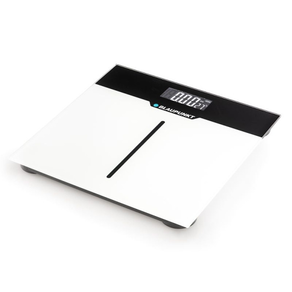 Blaupunkt Bascula Corporal - Capacidad 180kg - Pantalla Digital - Vidrio Templado - Encendido y Apagado Automatico - Color Blanc