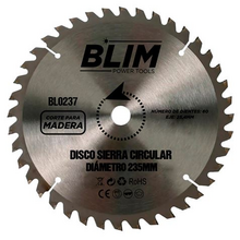 Blim Disco Corte de Madera para Sierra 235mm - 60 Dientes con Recubrimiento en Carburo de Tungsteno