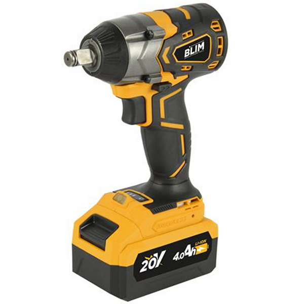 Blim Llave Impacto 20V 4Ah - Dado de Fijacion 1/2 - Par Maximo 420Nm - Velocidad: 0-1600, 0-1900, 0-2300rpm - Agarre Ergonomico