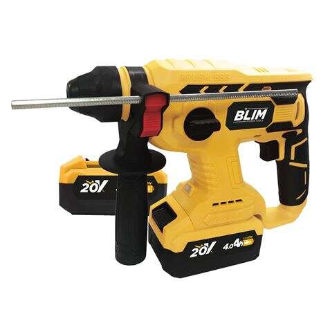 Blim Martillo Perforador a Bateria 20V 4Ah - Motor sin Escobillas - Energia de Impacto 2.2 Julios - Velocidad 0-1400rpm - Incluy