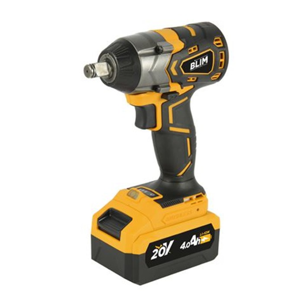 Blim Pack 20V Taladro + Llave Impacto + Radial S/Carbones - 2 Baterias 4Ah - Color Varios (2)