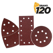 Blim Pack de 9 Lijas con Velcro para Lijadora BL0151 - Grano 120 - 3 Formatos