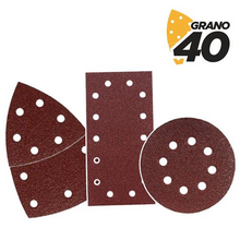 Blim Pack de 9 Lijas con Velcro para Lijadora BL0151 - Grano 40 - 3 Formatos