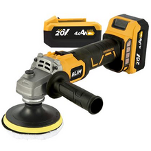 Blim Radial a Bateria 115mm 20V 4Ah + Kit de Pulido - Motor sin Escobillas - Velocidad 1000/3000/4500/8500rpm - Agarre Ergonomic