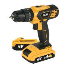 Blim Taladro Percutor a Bateria 16V 2Ah - 30Nm Par Maximo - 2 Velocidades 0-400/0-1500rpm - Incluye 2 Baterias y Maletin de Tran