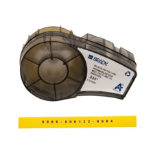 Brady M21-187-C-342-YL Cinta de Etiquetas Original Termocontractiles PermaSleeve - Texto Negro sobre Fondo Amarillo - Ancho 8,51