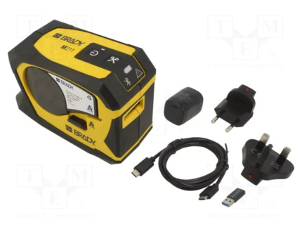 Brady M211 Impresora de Etiquetas Portatil Bluetooth - ResoluciÃ³n: 203ppp - Anchura Maxima de la Etiqueta 19.05mm - Color Amarillo/Negro