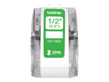 Brother CZ1002 Rollo de Etiquetas Originales de TamaÃ±o Personalizado - Ancho 12mm x 5 metros - Zero Ink