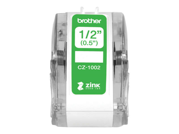 Brother CZ1002 Rollo de Etiquetas Originales de TamaÃ±o Personalizado - Ancho 12mm x 5 metros - Zero Ink