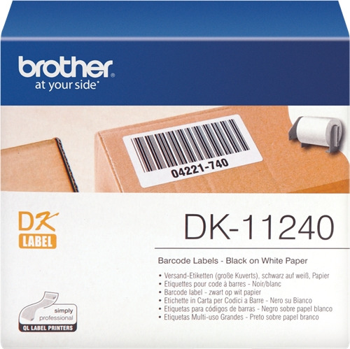 Brother DK11240 - Etiquetas Originales Precortadas Multiproposito Grandes - 102x51 mm - 600 Unidades - Texto negro sobre fondo b