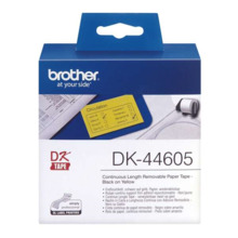 Brother DK44605 - Etiquetas Removibles Originales de TamaÃ±o personalizado - Ancho 62mm x 30,48 metros - Texto negro sobre fondo