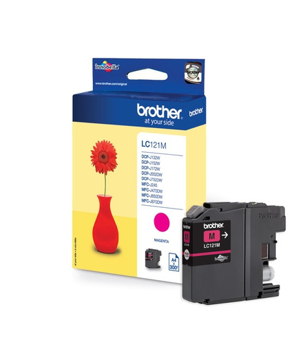 Brother LC121 Magenta Cartucho de Tinta Original - LC121MBP