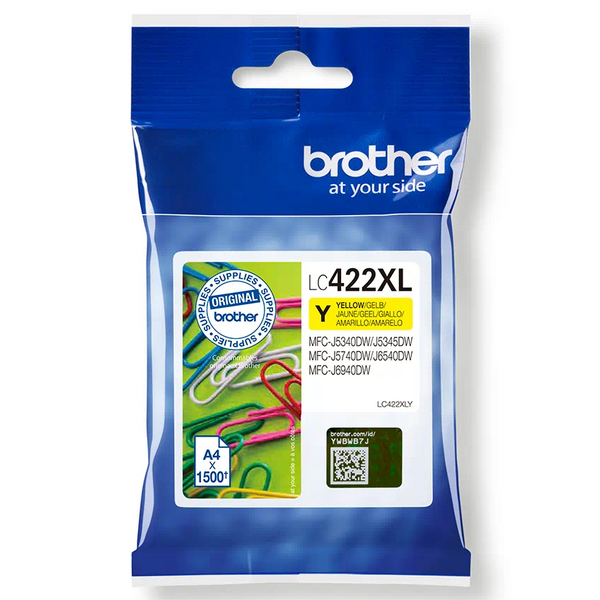 Brother LC422XL Amarillo Cartucho de Tinta Original - LC422XLY