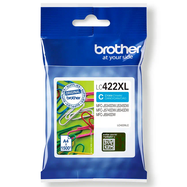 Brother LC422XL Cyan Cartucho de Tinta Original - LC422XLC